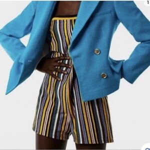 Zara Striped Knit Jumpsuit RomperHost Pick ⭐️